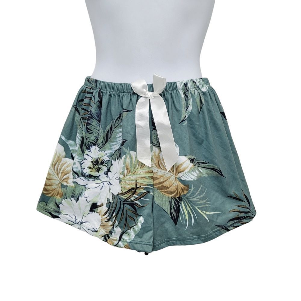 2/$20 Green Flower Pattern Sleepwear Shorts Pants Size: Small